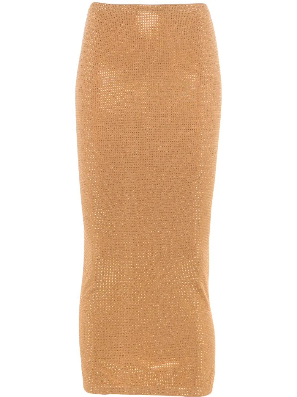 Wolford Fatal Stud-embellished Midi Dress In Brown