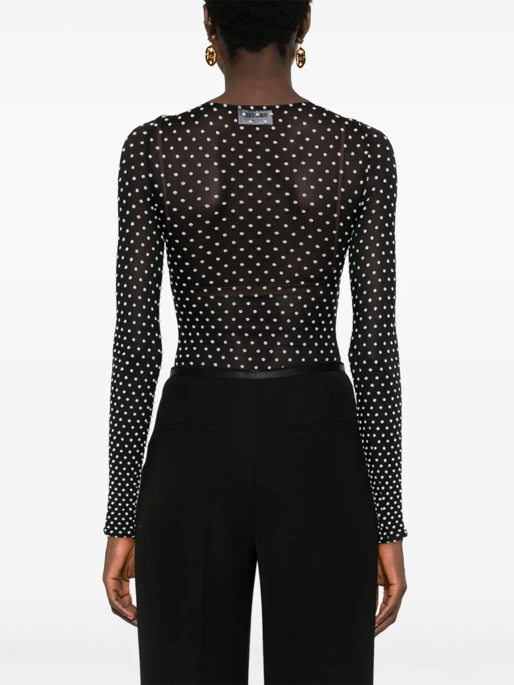 WOLFORD POINT D'ESPRIT-MESH BODYSUIT