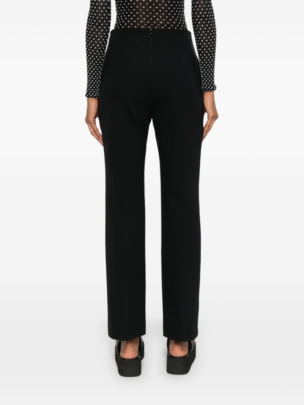 Shop Wolford High-waist Tailored Trousers In 黑色