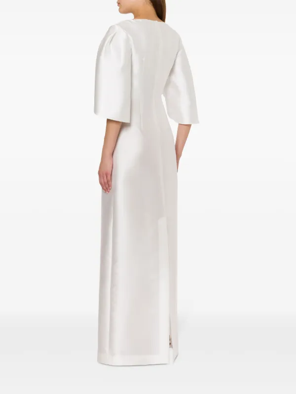 ワンピース A FERRETTI Women Dresses A0445 1639 0001 White Satin dress with plissé Cocktail | Alberta Ferretti