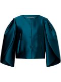 Alberta Ferretti petal-sleeve mikado jacket - Blue