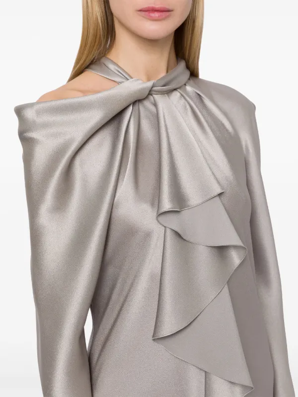 A FERRETTI アルベルタフェレッティ  サテンドレス Alberta Ferretti サテンドレス | グレー | FARFETCH JP