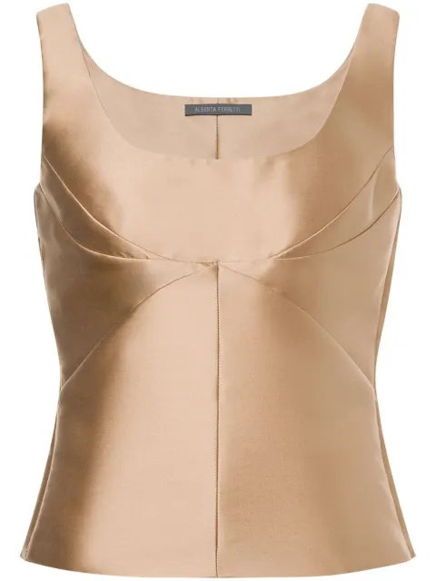 Alberta Ferretti panelled satin top