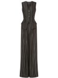 Alberta Ferretti tailored stripe-pattern jumpsuit - Grey