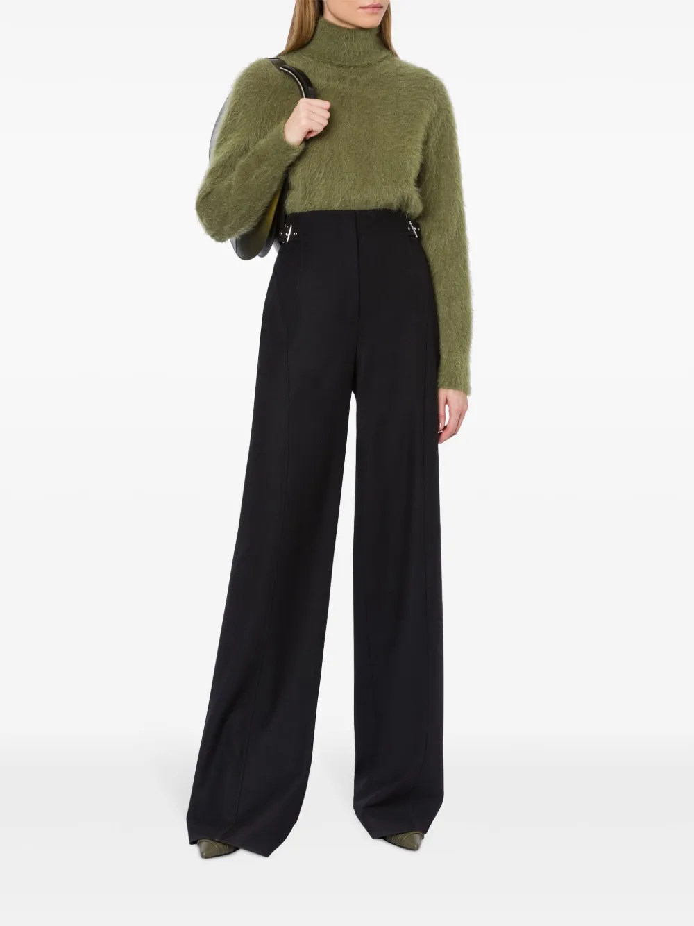 Alberta Ferretti Geborstelde coltrui - Groen