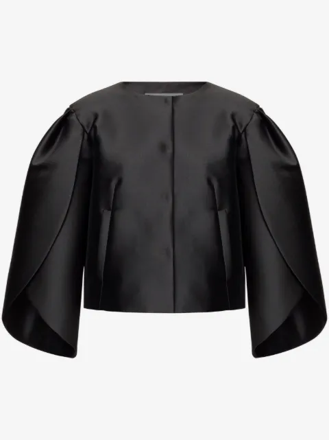 Alberta Ferretti petal-sleeve mikado jacket