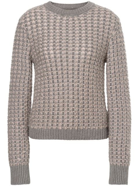 Alberta Ferretti crew-neck chunky-knit jumper