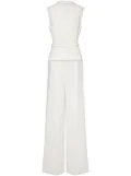 Alberta Ferretti double-breasted wide-leg jumpsuit - White