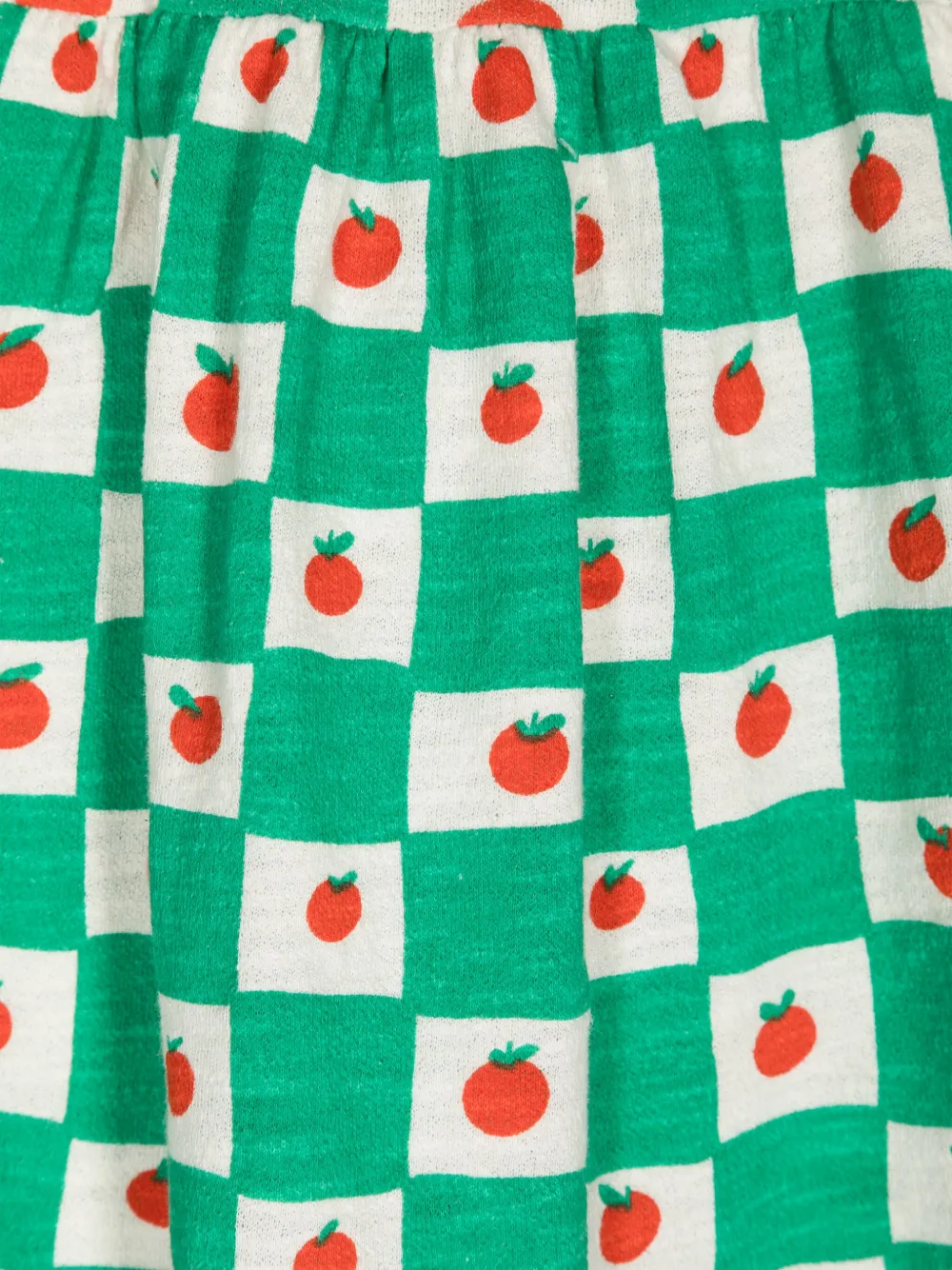 Bobo Choses Jurk van biologisch katoen met tomatenprint Beige