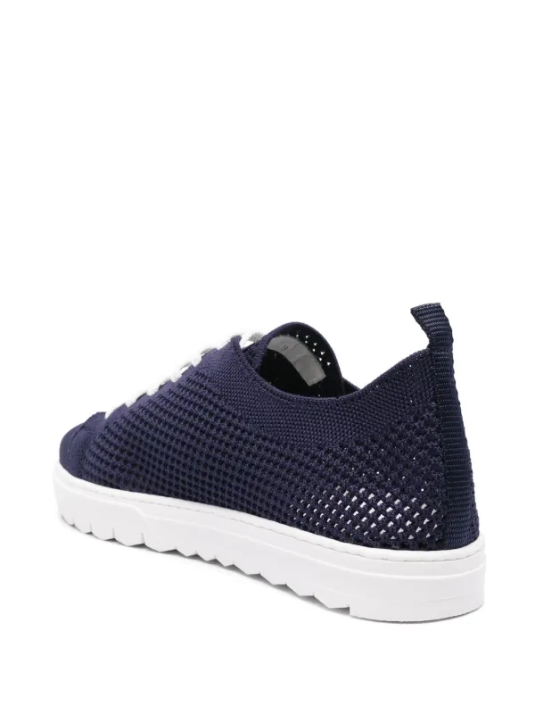 Kiton logo-embroidered Knitted Sneakers | Blue | FARFETCH