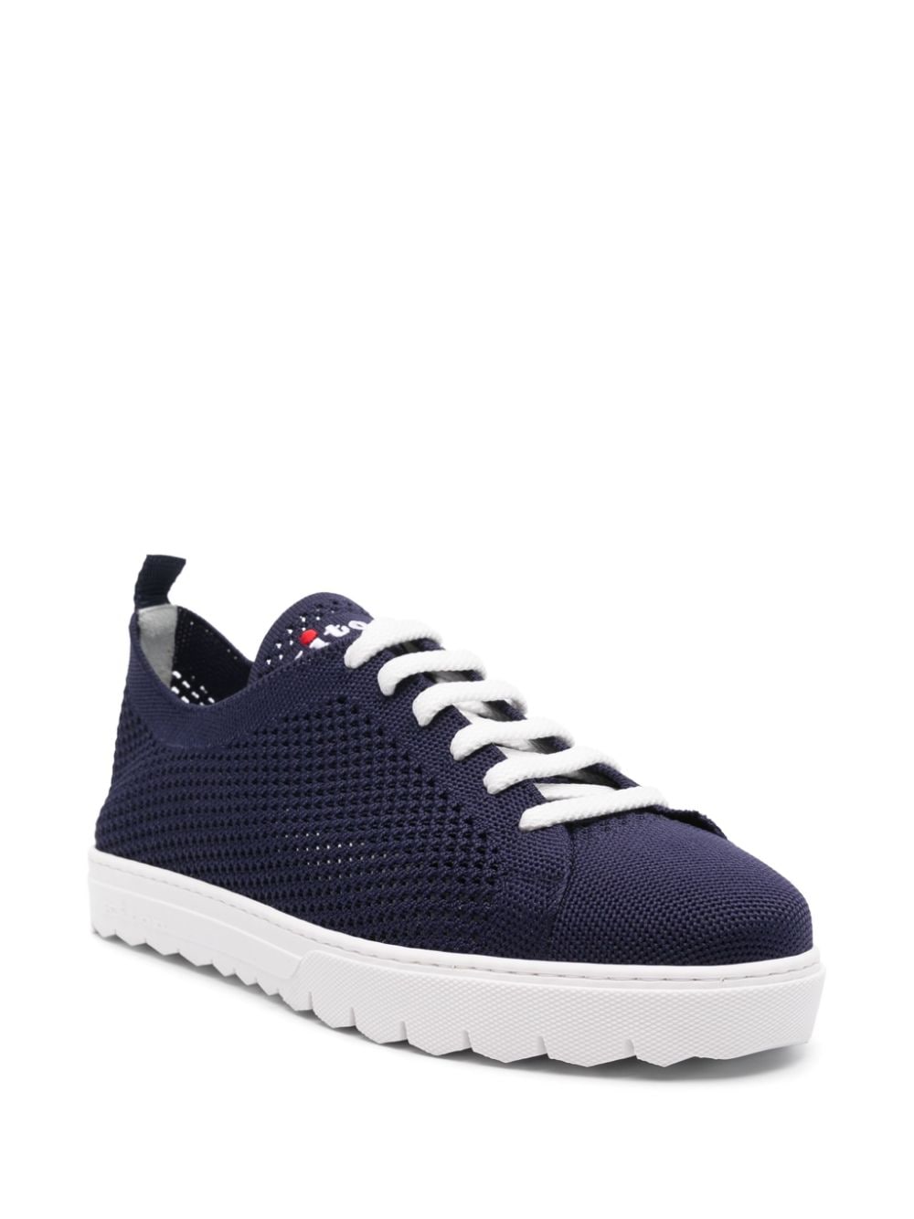 Image 2 of Kiton logo-embroidered knitted sneakers