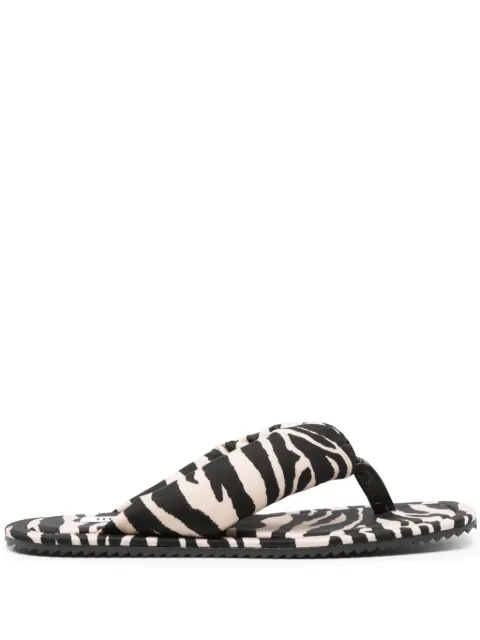 The Attico Pantoletten mit Zebra-Print