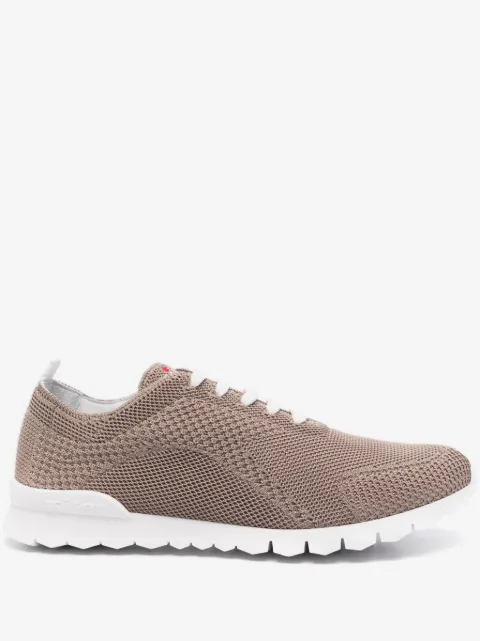 Kiton logo-embroidered knitted sneakers
