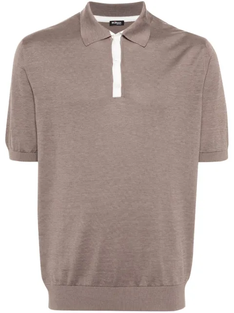 Kiton playera tipo polo de tejido fino
