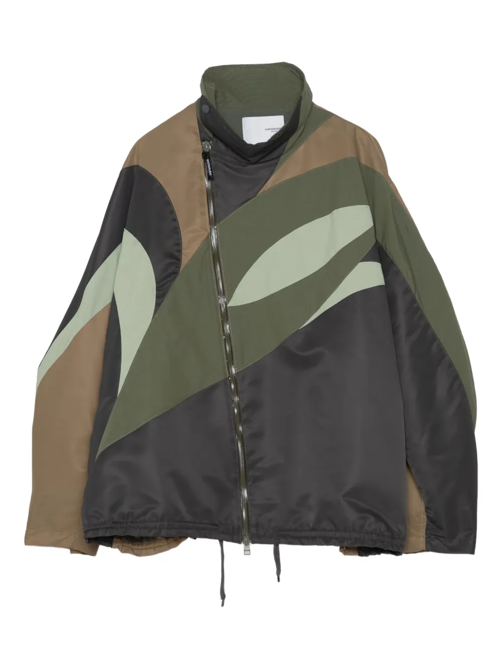 Yoshiokubo Patchwork Zip-up Jacket In Green