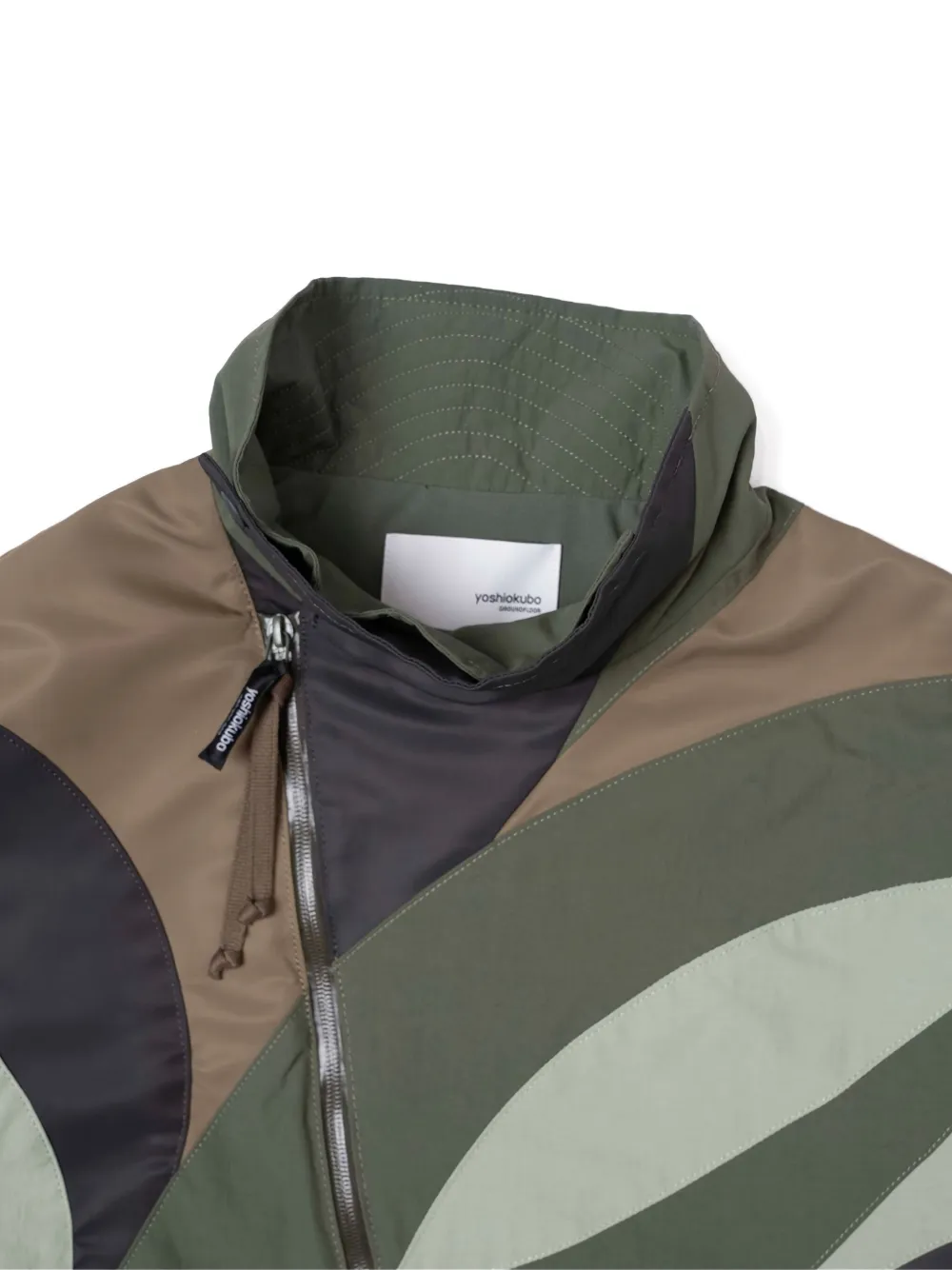 Yoshiokubo Patchwork Zip-up Jacket In Green