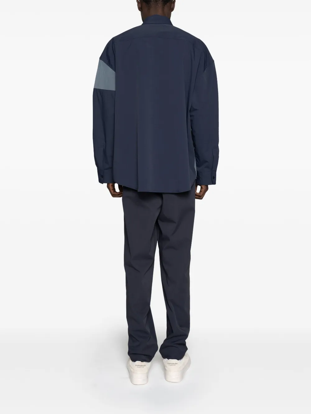 Yoshiokubo Ellipse Abstract-pattern Shirt In Blue