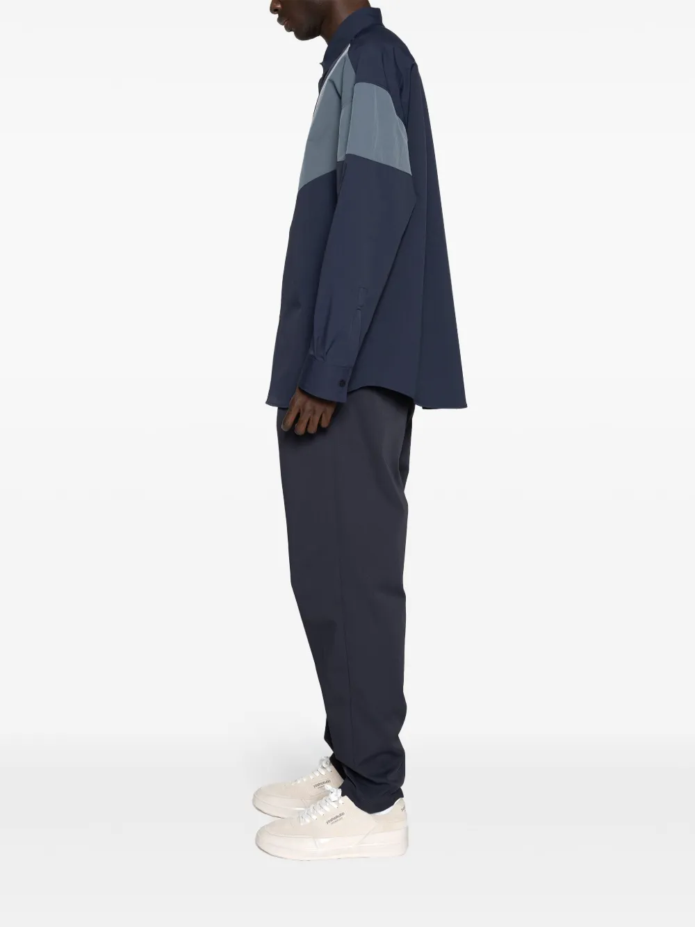 Yoshiokubo Ellipse Abstract-pattern Shirt In Blue