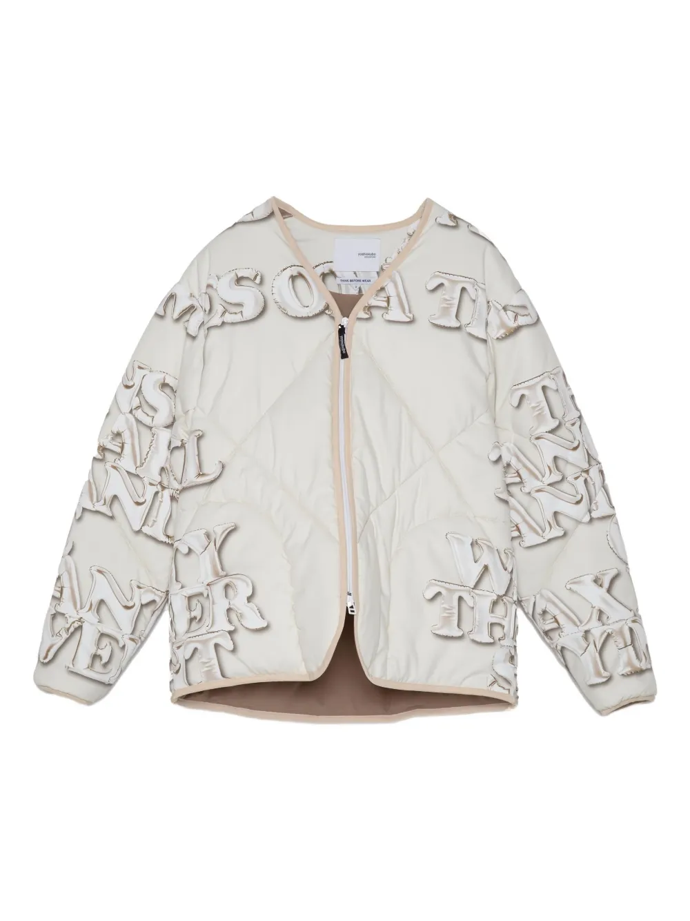 Yoshiokubo Quilted Zip-up Jacket In Neutral
