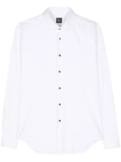 Xacus cutaway-collar poplin shirt
