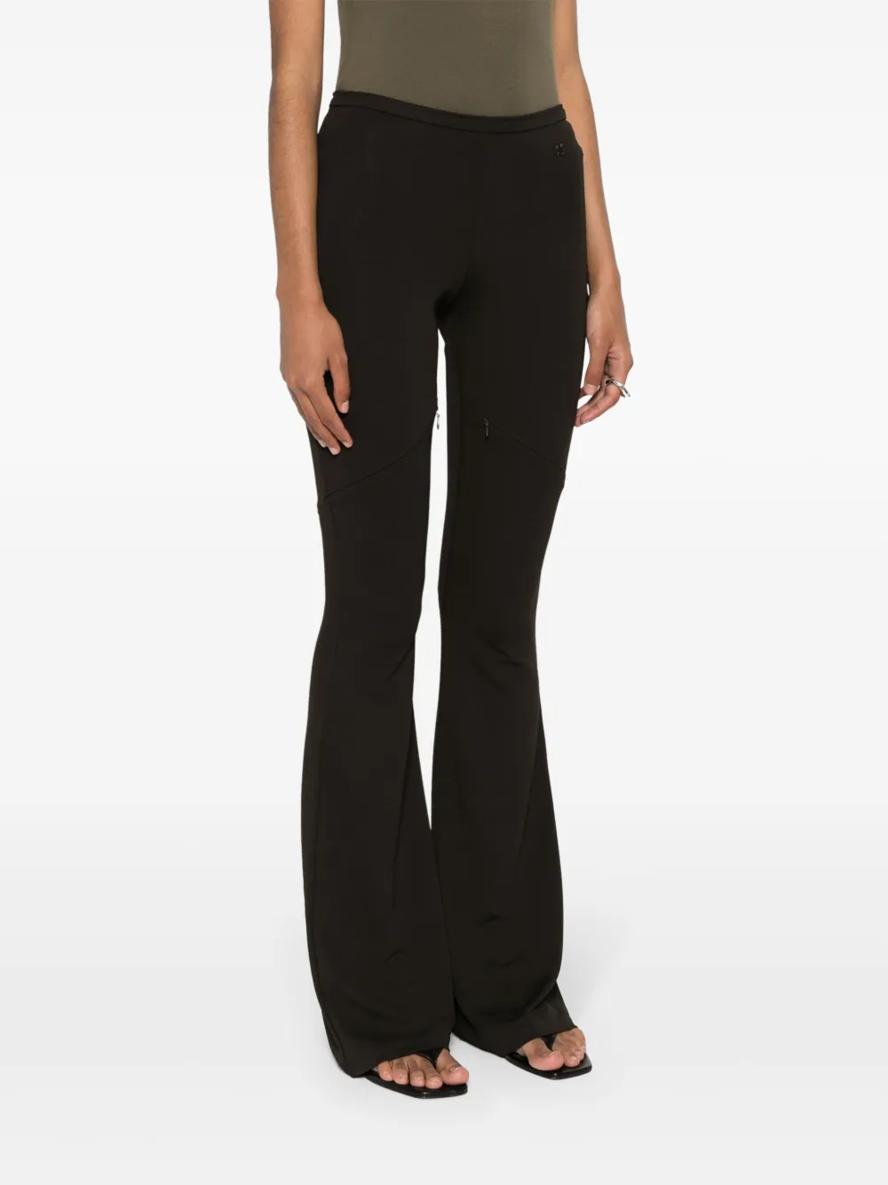 Courrèges Ellipse flared broek Bruin