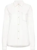 TOTEME contrast-stitching organic cotton shirt - White