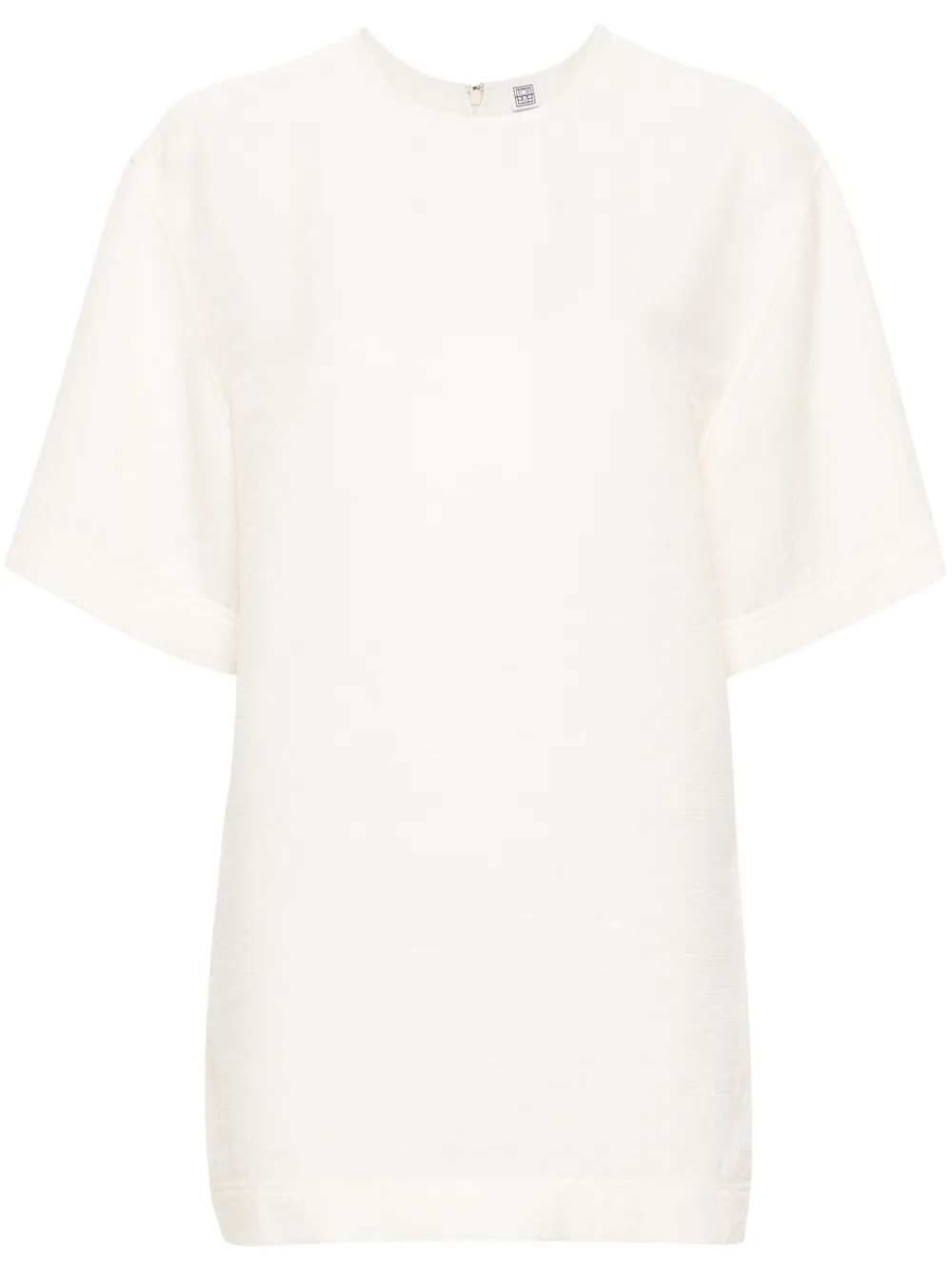 Totême Crinkled Round-neck T-shirt In Neutrals