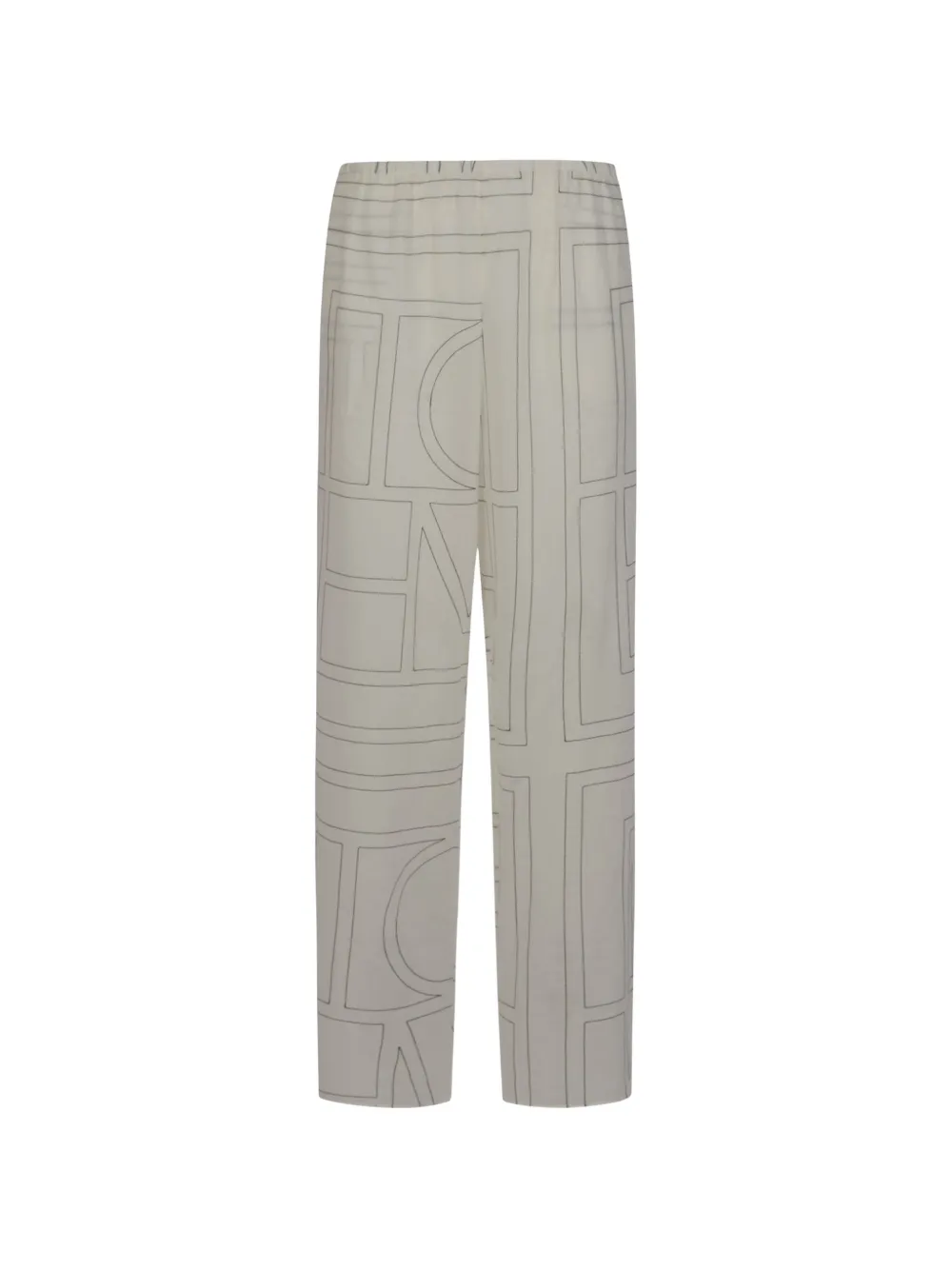 TOTEME Pantalon met geborduurd monogram Wit