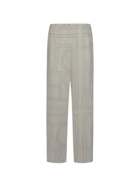 TOTEME pantalones con monograma bordado