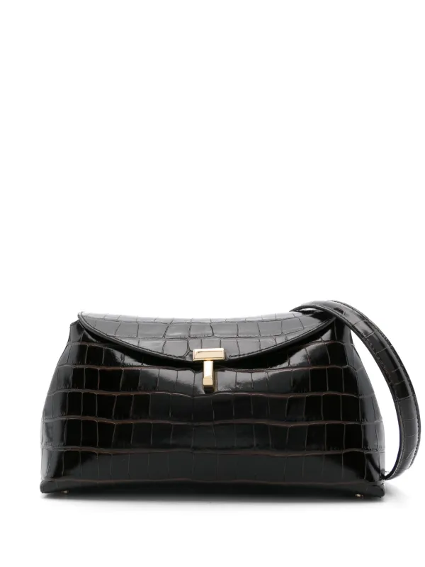 【TOTEME】Tロック フォールドオーバー クラッチバッグ TOTEME T-Lock クラッチバッグ | ニュートラル | FARFETCH JP