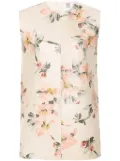 TOTEME Vada floral-print leather top - Neutrals