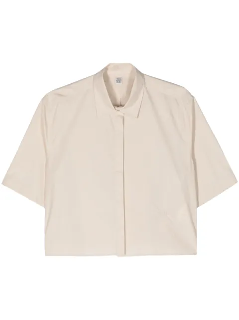 TOTEME Veran organic cotton cropped shirt 