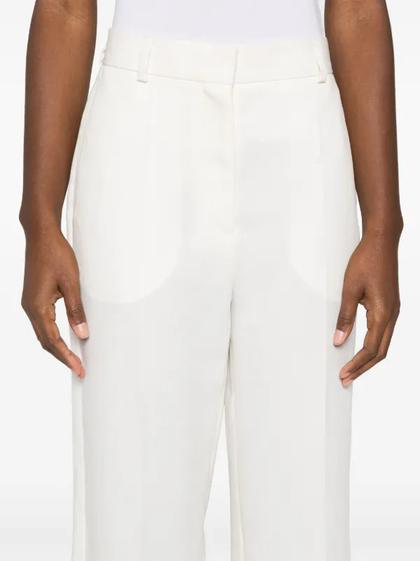 TOTEME クロップド ストレートパンツ | ホワイト | FARFETCH JP