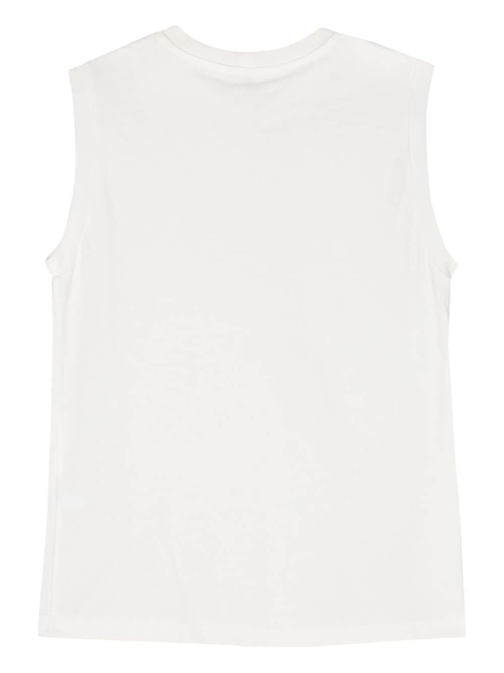 TOTEME Tanktop met ronde hals van biologisch katoen - Wit