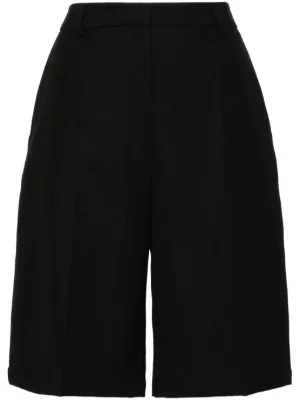 ショートパンツ TOTEME Women Shorts  Burmudas 92495 252WRB0246FB0379 91046 White Wide-Leg Shorts by TOTEME on Sale