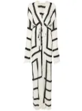 TOTEME geometric-print wrap dress - Neutrals
