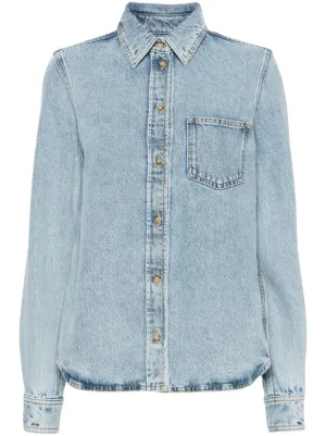 Marine Serre ムーン レーザー デニムシャツ | ブルー | FARFETCH JP