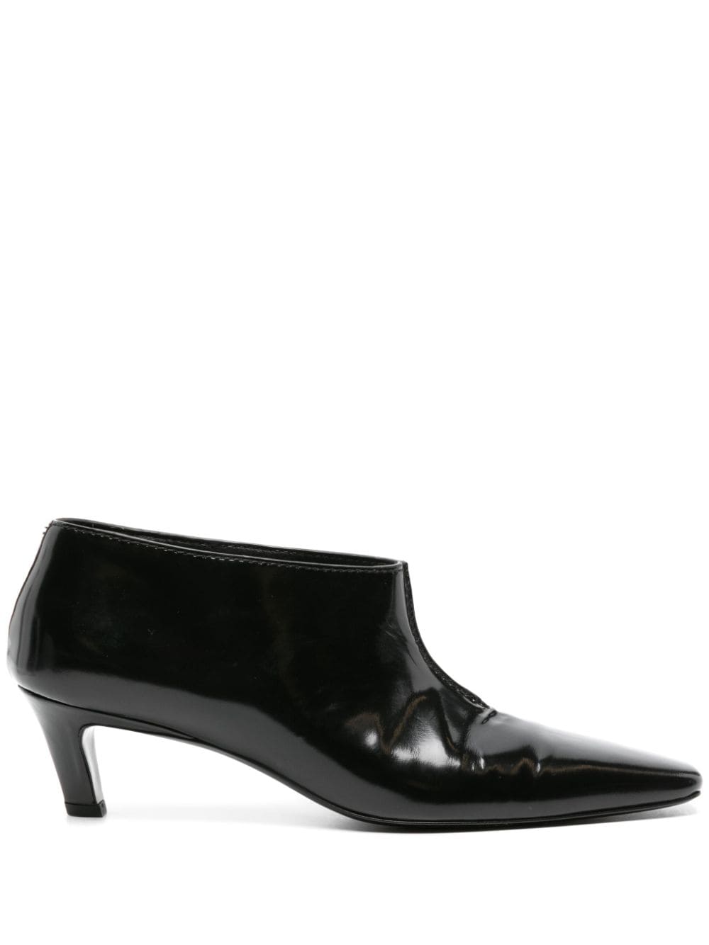 Totême 50mm Leather Ankle Boots In Black