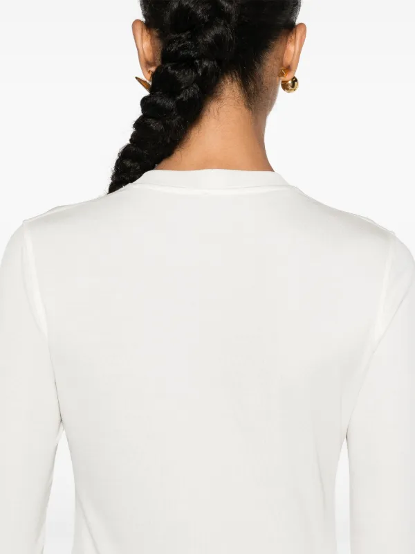 TOTEME long-sleeve Jersey Maxi Dress | White | FARFETCH