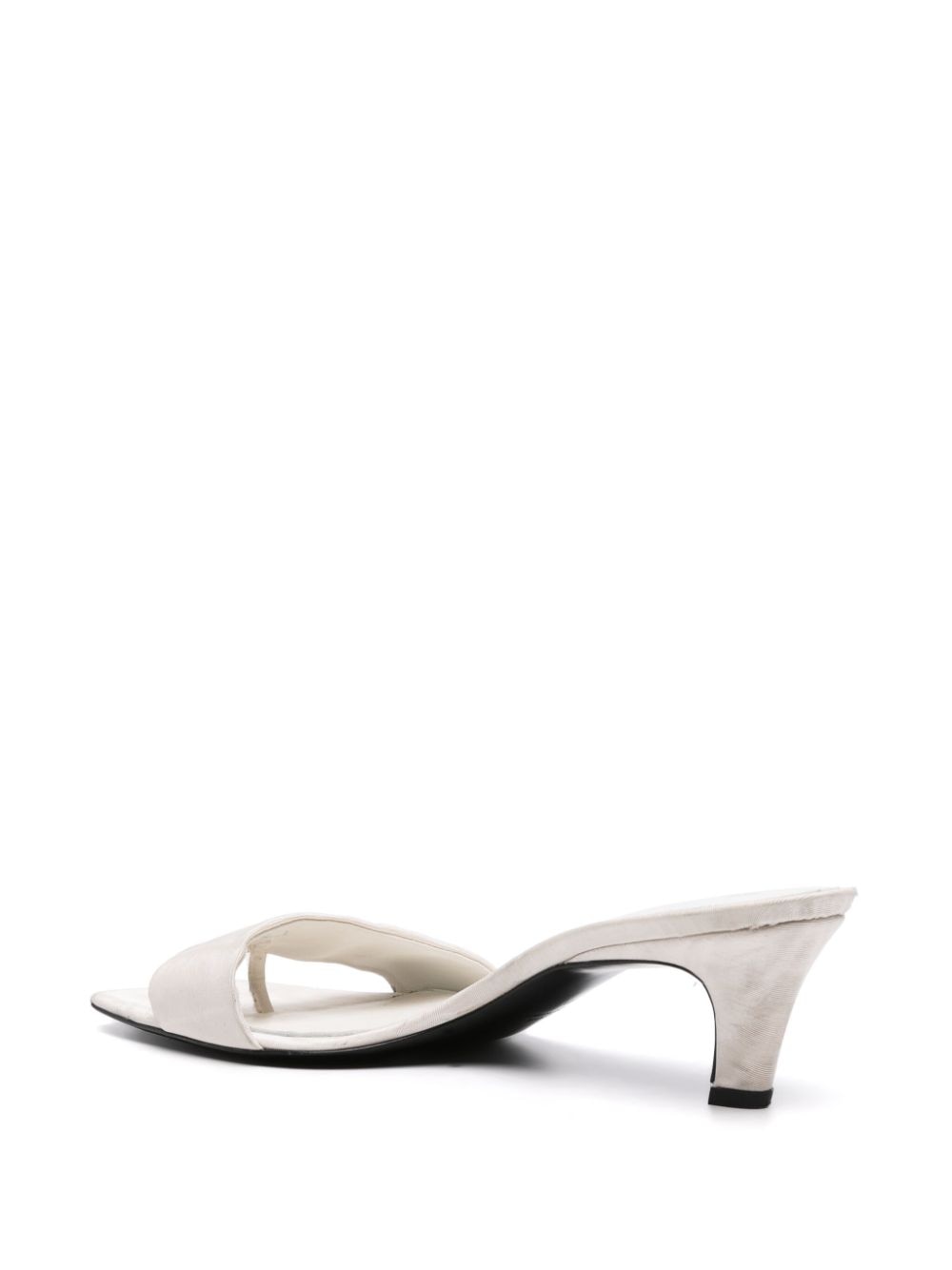 Shop Totême 55mm Moire-effect Mules In White