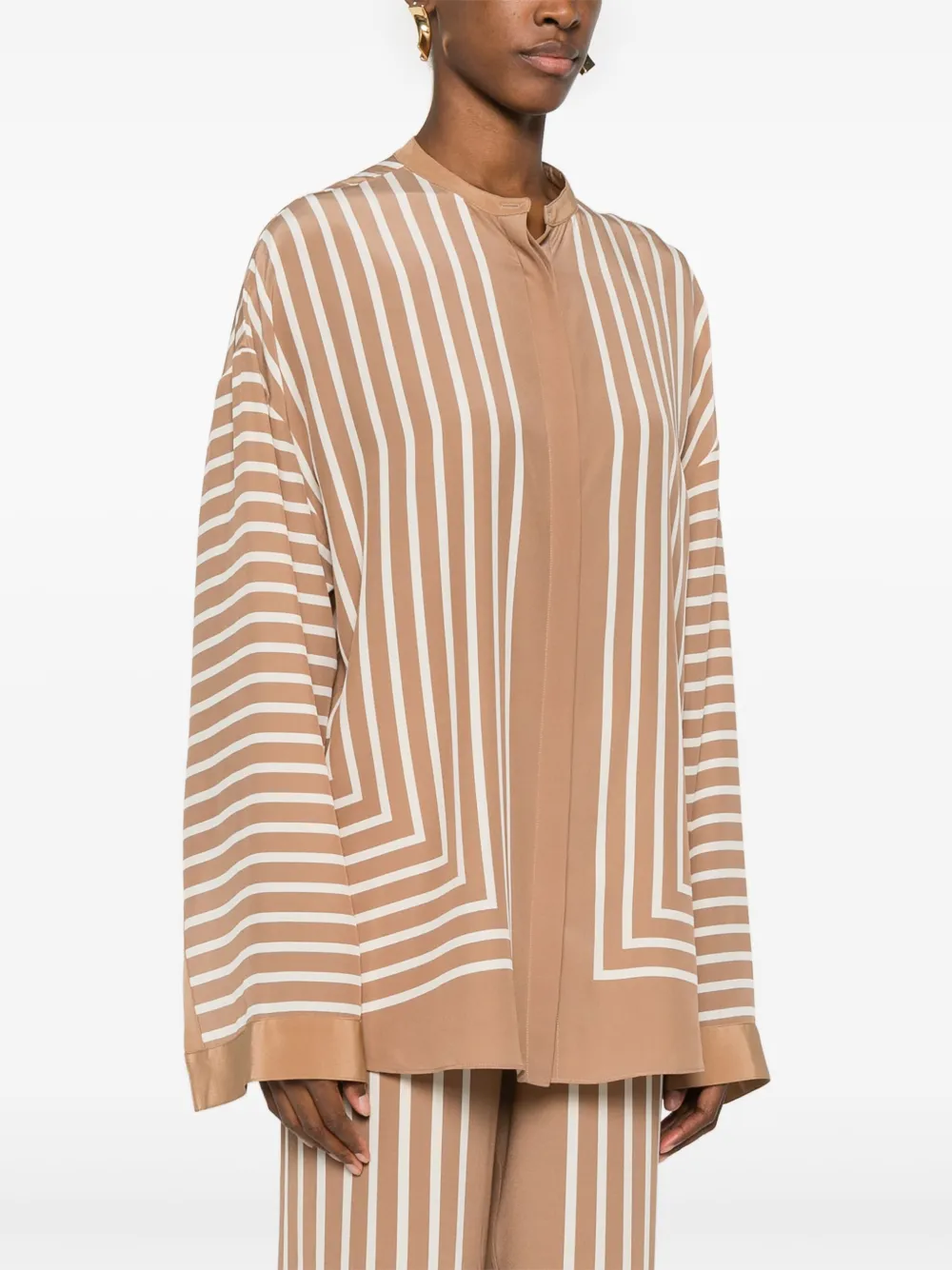TOTEME Overhemd met geometrische print Bruin