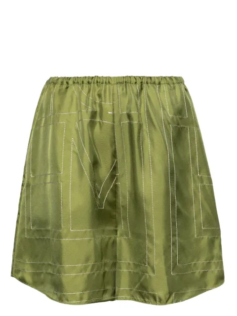 TOTEME monogram-embroidered shorts