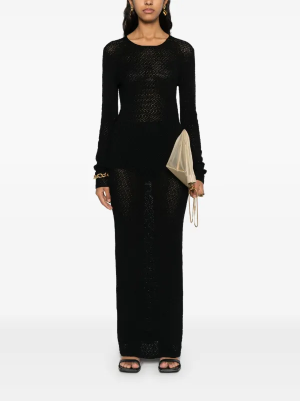 【toteme】クロシェドレス TOTEME クロシェ ドレス | ブラック | FARFETCH JP