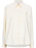 TOTEME logo-embroidered organic cotton shirt - Yellow