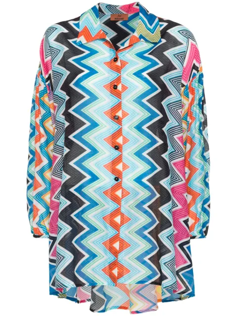 Missoni camisa con mangas farol