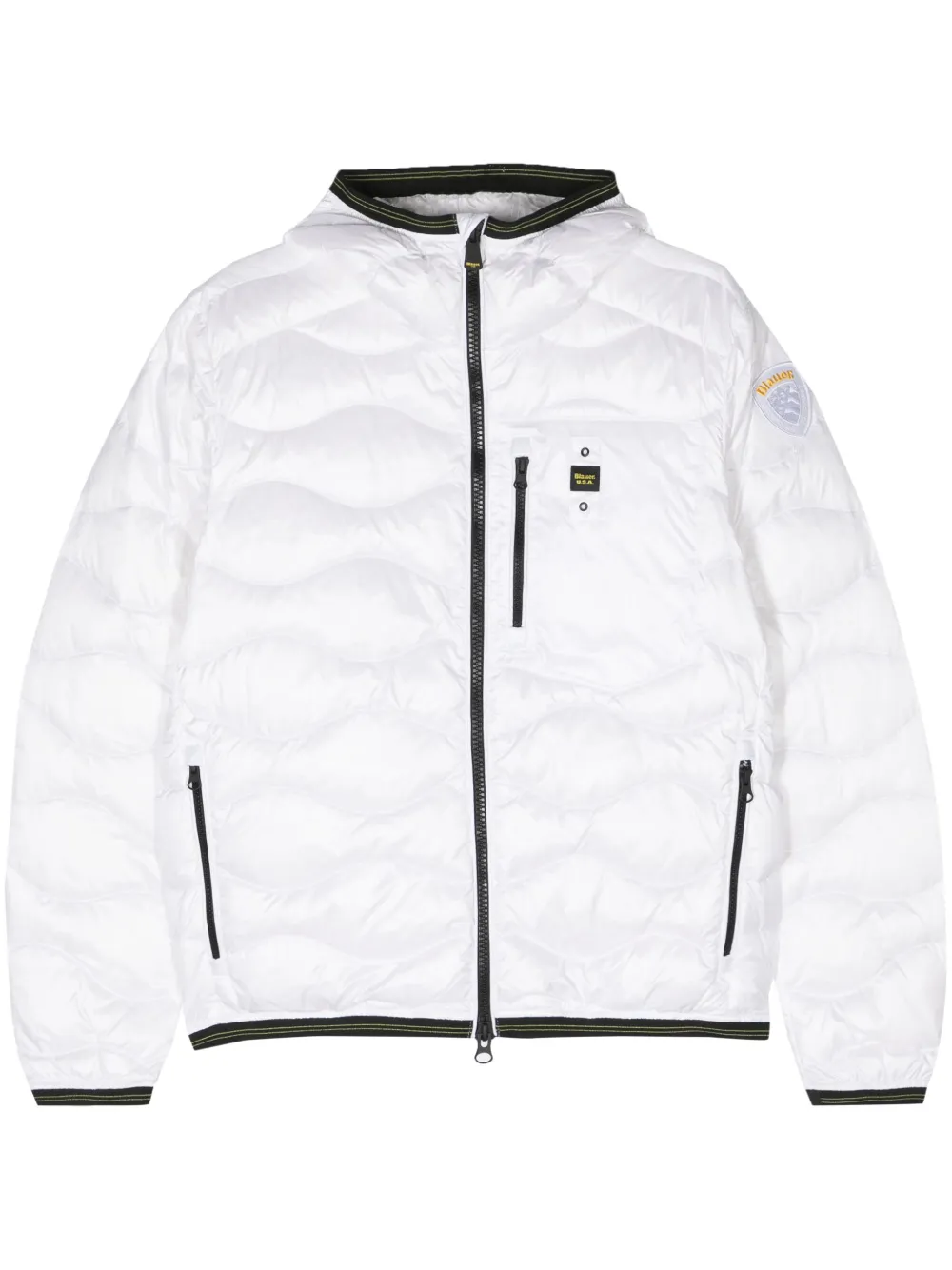 Blauer Down Hooded Jacket In White