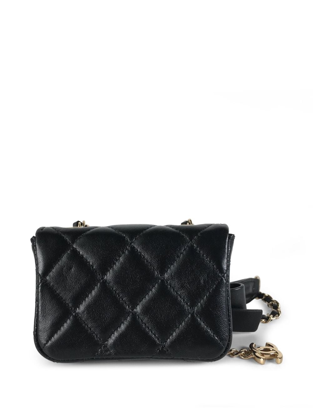 Image 2 of CHANEL Pre-Owned 2021-2023 Bow Classic Lambskin belt bag