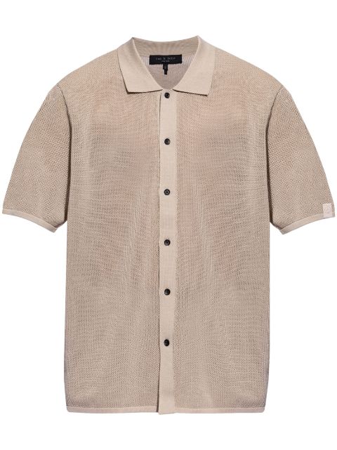 rag & bone short-sleeved bouclé shirt
