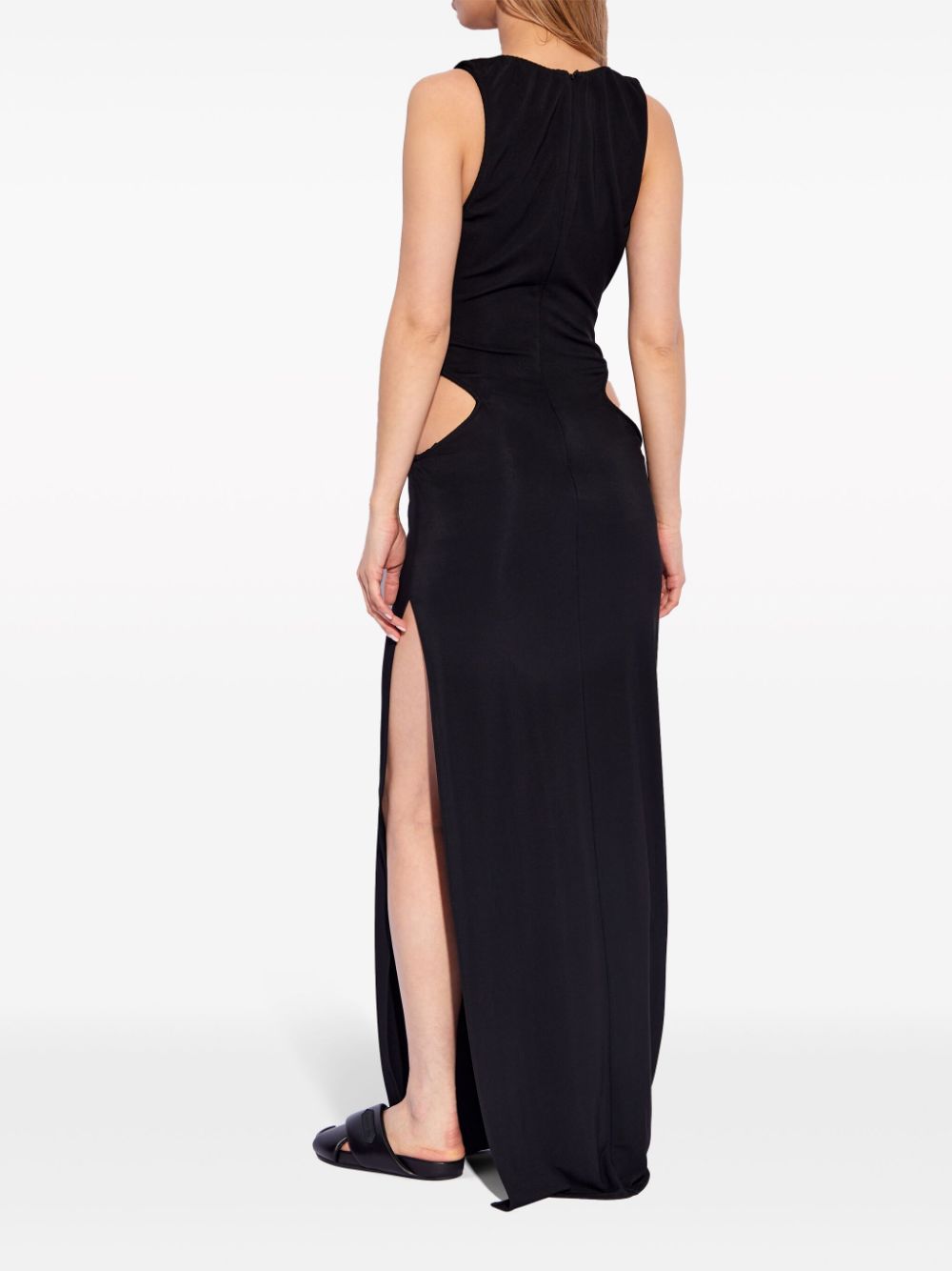 Shop The Mannei Dauphine Cut-out Maxi Dress In Black
