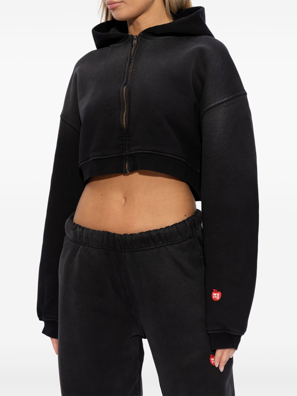 Cheap Alexander Wang zip-up cropped hoodie Women